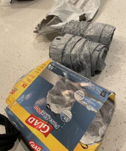 Glad ForceFlexPlus Tall Kitchen Drawstring Trash Bags - 13 Gallon Grey Trash Bag, Fresh Clean with Febreze Freshness 68 Count 41 C1owfOfnkvS