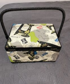 SINGER 07281 Vintage Sewing Basket with Sewing Kit Accessories, 10.5" long x 8" wide x 6" high. 54 C1pKZxptHbS