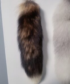 Fosrion Fluffy White Gray Arctic Fox Tail Fur Halloween Cosplay Alopex Lagopus KeyChain 36 C1pS2d854jS