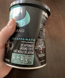 Lavazza Espresso Decaffeinato Ground Coffee Blend, Decaffeinated Medium Roast, 8-Oz Cans (Pack of 4) Authentic Italian, Blended And Roasted in Italy, Non GMO, A Full Bodied with Sweet & Fruity Flavor 8 Ounce (Pack of 4) 20 C1pZaB4seeS 3
