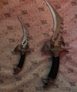 Ace Martial Arts Supply Draco Twin Fantasy Dagger Set, Silver Twin Draco 26 C1pyAmsrU1S
