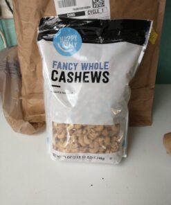 Amazon Brand - Happy Belly Fancy Whole Cashews, Roasted & Sea Salted, 2.75 Pound (Pack of 1) 2.75 Pound (Pack of 1) 45 C1rqwCobGuS
