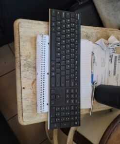 Arteck 2.4G Wireless Keyboard Stainless Steel Ultra Slim Full Size Keyboard with Numeric Keypad for Computer/Desktop/PC/Laptop/Surface/Smart TV and Windows 10/8/ 7 Built in Rechargeable Battery 43 C1rt6ErmN3S