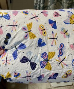 Dreamtown Kids Toddler Pillow & Pillowcase, Hypoallergenic, Plush, Made in USA, Ideal for Crib, Bed & Travel. Soft & Breathable for Safe, Cozy Sleep. Perfect for Boys and Girls - Ages 2+, Butterfly Butterfly’s 22 C1ryFtdHt5S 1