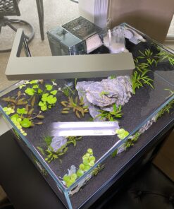 ONF Flat Nano Full Spectrum LED Aquarium Light, Dimmable 7000K / 1300lm, for <10 Gallons Rimless Fish Tanks, Freshwater Aquatic Plant Growth, Terrarium Spotlight, Potted Plant IP54 Waterproof (Silver) Silver 49 C1saQWe7vTS