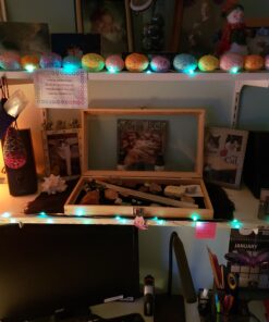 MOOCA Wooden Jewelry Display Case, Jewelry Organizer Case with Tempered Glass Top Lid & Removable Black Velvet Pad, Natural Wood Color 32 C1t2dlp3YSS