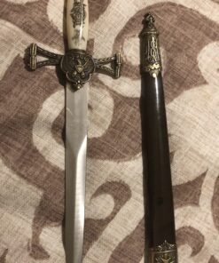 Whetstone Cutlery Medieval Double Edged Stainless Steel Dagger, Brass 34 C1t4wDhL3wS