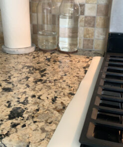 Kitchen Silicone Stove Counter Gap Cover - Flexible Easy Clean Heat Resistant Wide & Long Gap Cap Fillers, Seals Spills Between Appliances, Furniture, Stovetop, Oven, Washer & Dryer, Set of 2 (White) 21'', White 37 C1u23XUjTrS