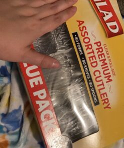 Glad Disposable Plastic Cutlery, Assorted Set | Clear Extra Heavy Duty forks, Knives, And Spoons | Disposable Party Utensils | 240 Piece Set of Durable and Sturdy Cutlery 240 Count (Pack of 1) Clear Assorted Cutlery 15 C1uG1r7zYQS