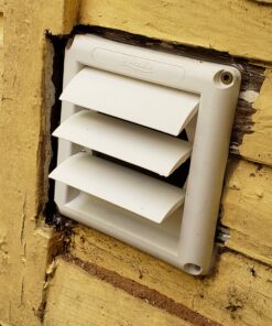 Deflecto Supurr-Vent Louvered Outdoor Dryer Vent Cover, White, 4" Hood (HS4W/18) 30 C1uNZDobRjS