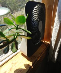 Treva 10-Inch Portable Fan, Powered by Battery and/or AC Adapter - Desk Fan Air Circulating with 2 Cooling Speeds, Personal Fan and Travel Fan for all your needs Black 34 C1usEm18heS