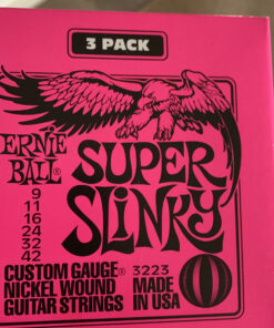 Ernie Ball 2223 Nickel Super Slinky Pink Electric Guitar Strings 3 Pack Super 9-42 27 C1vgzvJ5EYS