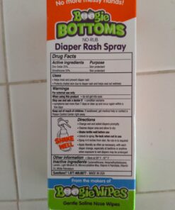 Diaper Rash Cream Spray by Boogie Bottoms, Travel Friendly No-Rub Touch Free Application for Sensitive Skin, from The Maker of Boogie Wipes, Over 200 Sprays per Bottle, 1.7 oz 36 C1wFA23TEjS