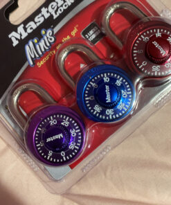 Master Lock Padlock, Mini Dial Combination Lock, 1-9/16 in. Wide, Color Assortment Pack, 1533TRI (Pack of 3) 3 count (Pack of 1) 38 C1wt0e3VteS