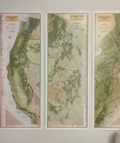 Alternative view of National Geographic Pacific Crest Trail Wall Map in gift box (18 x 48 in) (National Geographic Reference Map)