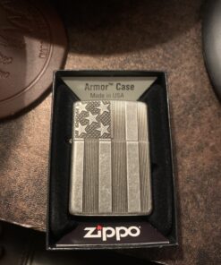 Zippo American Flag Lighters High Polish Chrome Space Design 42 C1ygCxDkOQS