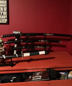 Master Cutlery 3 Piece Dragon Samurai Sword Set with Stand 29 C1z7gIW5MS