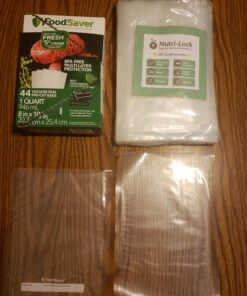 FoodSaver Vacuum Sealer Bags for Airtight Food Storage and Sous Vide, 1 Quart Precut Bags (44 Count) 44 quart bag PDP FFP 25 D15o dRTnWS