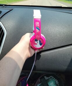 BuddyPhones Explore+, Volume-Limiting Kids Headphones, Built-in Audio Sharing Cable with in-Line Mic, for Kindle, iPad, iPhone, or Android, Rose Pink 18 D1MHoYS1GQS