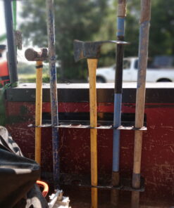 Buyers Products LT37 Hand Rack for Enclosed Landscaping Truck Trailers & Garage or Shed Walls Holds 6 Tools for Shovels, Rakes, Hoes, Heavy Duty Steel, Oversize, Black 16 D1YFJeXCSWS