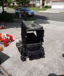 Jeep Deluxe Wrangler Stroller Wagon with Cooler Bag and Parent Organizer by Delta Children, Black/Green 47 D1cBb0uX0PS