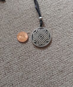 Pewter Celtic Love Knot Woven Heart Pendant - 1.25 Inch Diameter 5 D1g3vhCBJjS