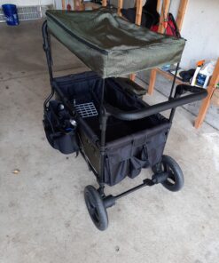 Jeep Deluxe Wrangler Stroller Wagon with Cooler Bag and Parent Organizer by Delta Children, Black/Green 48 D1pODyhXpS