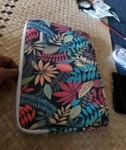 KAYOND Canvas Water-Resistant for 15-15.6 Inch Laptop Sleeve Case Bag (15-15.6 Inches, Forest Series Black) 15-15.6 Inches 23 D1rivYAQP1S