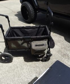 Jeep Deluxe Wrangler Stroller Wagon with Cooler Bag and Parent Organizer by Delta Children, Black/Green 49 D1ynBIHlqMS