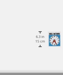 Headline Sign Double-Sided Open/Will Return Sign with Clock Hands, 5" x 6", Made in USA (9381) 5" x 6" 5 214vK2DGZ1L