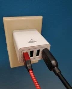 USB Wall Charger, Aioneus 40W 4-Port Fast Charger Block, Multiport USB Cube Power Adapter Wall Charger Plug Charging Block for iPhone 15 14 13 12 11 Pro Max XR Xs Max 8,Samsung,Moto,Android Phones White 30 21I9TPECrUL