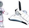 Inflatable 23 Astronaut and 17 Space Shuttle - 2 Pc Set - Space Party Toys and Decorations by happy deals