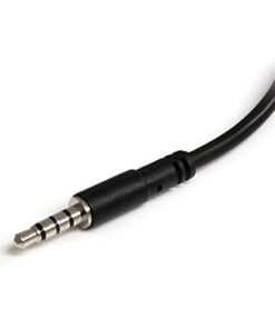 StarTech.com Headset Adapter, Microphone and Headphone Splitter - 3.5mm Male Aux to 3.5mm Female Audio & Mic Combo Jack Y Cable for Laptop / PC (MUYHSMFF) Black Male to Female 27 21UeOGQepjS