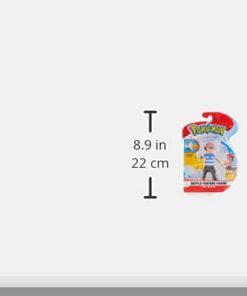Pokemon 4.5-Inch Feature Battle Action Figure, Features Ash and Launch into Action 2-Inch Pikachu 13 21Uj4bJm0S