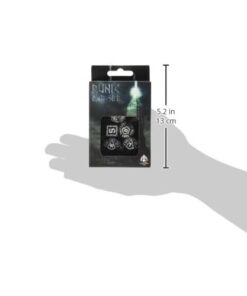 Q-Workshop Runic Dice Black/White (7) Board Game 7 21XDOFM6RuL