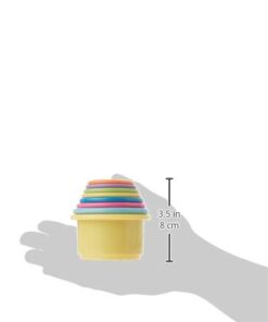 The First Years Stack & Count Stacking Cups - Toddler Toys - Learning and Baby Bath Toys for Kids - 8 Count 9 Piece Set 25 21XT LK0StL
