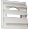 Deflecto Supurr-Vent Louvered Outdoor Dryer Vent Cover, 6 Inches Hood, White (HS6W)