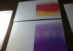 Ombre Watercolor Thank You Note Cards / 36 Greeting Card Set With Envelopes / 6 Colorful Thank You Designs Ombre Watercolor 31 21lgegif3aL