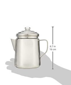 Coleman Stainless Steel Percolator Coffee Pot, 12-Cup Capacity Lightweight Coffee Percolator, No Filter Needed, Durable Outdoor Coffee Maker for Camping, Backpacking, RV, Stovetop, Campfire, & More 34 21lqPWx4ZPL 1