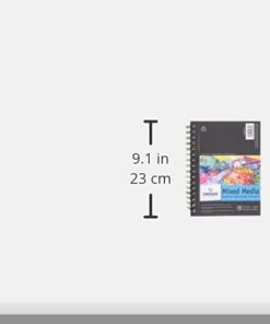 Canson Artist Series Mixed Media Paper, Wirebound Pad, 5.5x8.5 inches, 30 Sheets (138lb/224g) - Artist Paper for Adults and Students - Watercolor, Gouache, Graphite, Ink, Pencil, Marker 19 21naRrJhHLL