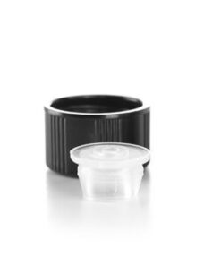 Alternative view of 5/8 Dram Amber Glass Vial - Screw Cap w/Orifice Reducer- Pack of 144