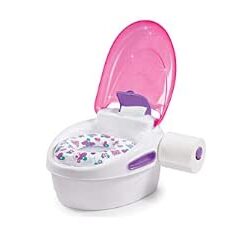 Summer Infant Step by Step Potty, Pink - 3-in-1 Potty Training Toilet - Features Contoured Seat, Flushable Wipes Holder and Toilet Tissue Dispenser, 13x9.5x15.5 Inch (Pack of 1) 1 Count (Pack of 1) 34 21vBYFdLtdL