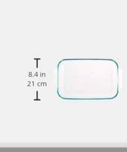 Pyrex, Clear Basics 2 Quart Glass Oblong Baking Dish, 11.1 in. x 7.1 in. x 1.7 in, 2 QT Rectangular 7 21vc0WAgemL