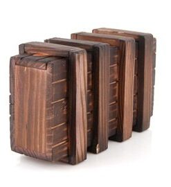 lowpricenice Magic Wooden Box with Extra Secure Secret Drawer, Brown 10 31 doF0t0IL