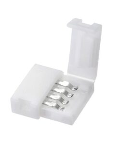 JACKYLED L Shape 4-Pin LED Connectors 10-Pack with 22Pcs Clips 10mm for Strip Lights 44 31 vm0w9IpL