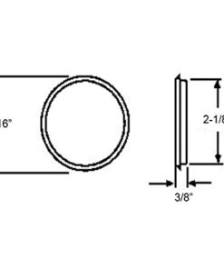 Alternative view of Nuk3y Easy Snap in Closet Door Finger Pull, 2-1/8", 4-Pack (Oiled Rubbed Bronze) Oiled-Rubbed Bronze
