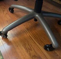 Office Chair Wheels Replacement Set of 5 - NO MORE CHAIR MATS - Office Chair Casters for HARDWOOD FLOORS - Smooth Rolling, Soft Rubber Desk Chair Wheels, Rollerblade Style Computer Chair Caster Wheels 39 311D0 WUJNL