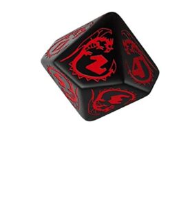 Q Workshop Dragon Black & red RPG Ornamented Dice Set 7 Polyhedral Pieces 6 312VWfQYpWS