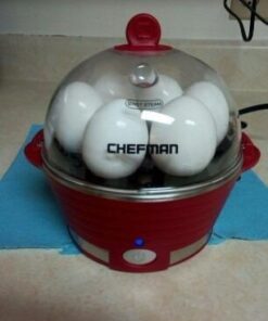 Chefman Electric Egg Cooker Boiler Rapid Poacher, Food & Vegetable Steamer, Quickly Makes Up to 6, Hard, Medium or Soft Boiled, Poaching/Omelet Tray Included, Ready Signal, BPA-Free, Red 37 313JizXnvZL 3