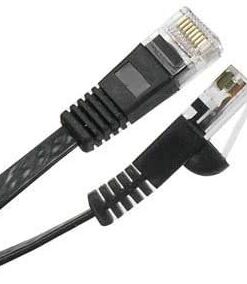 InstallerParts Ethernet Cable CAT6 Cable Flat 0.5 FT - Black - Professional Series - 10Gigabit/Sec Network/High Speed Internet Cable, 550MHZ 0.5 Feet 11 314Qd4JJ3yL